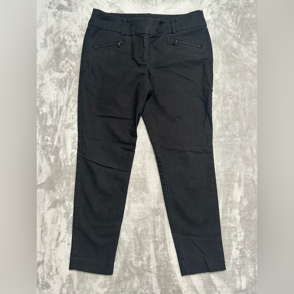 Ann Taylor Crop Chino Pants Women’s 6 Petite Black Cotton